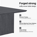 PURPLE LEAF Sanori Outdoor Dining Set Weather-Resistant Aluminum Table and Chairs Set with Backrest Pillow and Olefin Cushions for Deck