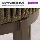 PURPLE LEAF Hailar Outdoor Bar Stools Chair Modern Rattan Bar Stool with Back and Cushion for Balcony, Indoor or Outdoor, Kitchen Island