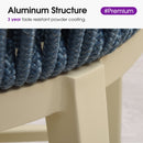 PURPLE LEAF Hailar Outdoor Bar Stools Chair Modern Rattan Bar Stool with Back and Cushion for Balcony, Indoor or Outdoor, Kitchen Island