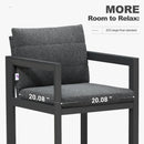 PURPLE LEAF Caesar Outdoor Dining Set Aluminum Luxury Patio Furniture Table and Chairs Set with Olifen Removable Thick Cushion and Pillow Patio Dining Sets for Garden Deck