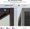 PURPLE LEAF Caesar Louvered Pergola Outdoor Adjustable Louvre Shade Modern Patio Aluminum Pergola with  Yellow Lights