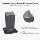 PURPLE LEAF Athena Louvered Pergola Grey Outdoor Aluminum Pergola with Strip Lights Adjustable Gazebo for Patio Deck Garden