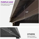 PURPLE LEAF Hardtop Gazebo Featuring Galvanized Steel Double Roof and Bronze Aluminum Frame with Curtains and Netting for Patio and Poolside