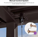 PURPLE LEAF Caesar Louvered Pergola Outdoor Adjustable Louvre Shade Modern Patio Aluminum Pergola with  Yellow Lights