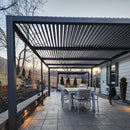 PURPLE LEAF Caesar Louvered Pergola Outdoor Adjustable Roof Modern Patio Aluminum Pergola for Deck Backyard Garden Hardtop Gazebo Bronze