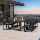 PURPLE LEAF Caesar Outdoor Dining Set Aluminum Luxury Patio Furniture Table and Chairs Set with Olifen Removable Thick Cushion and Pillow Patio Dining Sets for Garden Deck