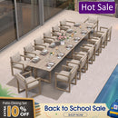 PURPLE LEAF Caesar Outdoor Dining Set Aluminum Luxury Patio Furniture Table and Chairs Set with Olifen Removable Thick Cushion and Pillow Patio Dining Sets for Garden Deck