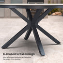 PURPLE LEAF Round Outdoor Dining Set Patio Aluminum Dining Set Round Table and Wicker Chairs with Sunbrella Cushions for Kitchen Deck