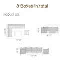 PURPLE LEAF Sanori L-Shaped Patio Couch Set Modular Sofa with Beige Cushions for Backyard