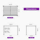 PURPLE LEAF Caesar Solar Louvered Pergola with LED Strip Lights and Control Panel Aluminum Outdoor Pergola with Adjustable Roof for Patio Deck Garden Yard Gray