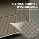 Modern Aluminum & Wicker Outdoor Bar Table - Gray