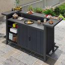 Outdoor Aluminum Bar Table - Gray