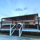 PURPLE LEAF Athena Outdoor Louvered Pergola Adjustable Metal Roof Bronze Hardtop Gazebo Patio Pavilion