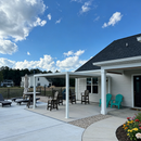 PURPLE LEAF Athena Louvered Pergola Modern White Pergola with Adjustable Roof for Deck Backyard Garden