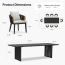 PURPLE LEAF Hailar Outdoor Dining Set for Family, Aluminum Outdoor Patio Table and Chairs Set with Olefin Cushions, Patio Furniture Set for Garden or Deck