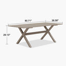 PURPLE LEAF Outdoor Dining Table Sleek Aluminum Frame Modern Outdoor Table for Deck Backyard Dining Gatherings