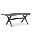 PURPLE LEAF Outdoor Dining Table Sleek Aluminum Frame Modern Outdoor Table for Deck Backyard Dining Gatherings
