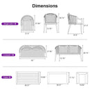 PURPLE LEAF Buler 4/8 Pieces Modern Patio Conversation Set with Rattan Chairs and Coffee Table Sofa for Poolside
