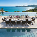 PURPLE LEAF Hailar Outdoor Dining Set for Family, Aluminum Outdoor Patio Table and Chairs Set with Olefin Cushions, Patio Furniture Set for Garden or Deck