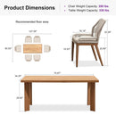 PURPLE LEAF 7/9/11 Pieces Patio Dining Set with Sunbrella Cushions All-Weather Wicker Patio Table and Chairs for Deck, Garden