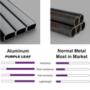 PURPLE LEAF  Folding Outdoor Dining Set  with Aluminum Table and Padded Chairs All Weather Dining Table Sets for Garden Backyard Poolside