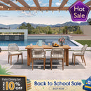 PURPLE LEAF 7/9/11 Pieces Patio Dining Set with Sunbrella Cushions All-Weather Wicker Patio Table and Chairs for Deck, Garden