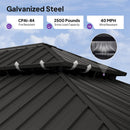 PURPLE LEAF White Metal Carport with Galvanized Steel Roof Aluminum Frame All-Weather Car Shelter