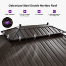 PURPLE LEAF Outdoor Hardtop Gazebo for Garden Bronze Double Roof Aluminum Frame Pavilion