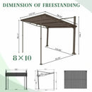 Freestanding Gazebo with Slanted Roof for Outdoor Kitchen