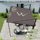 Freestanding Gazebo with Slanted Roof for Outdoor Kitchen