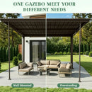 Freestanding Gazebo with Slanted Roof for Outdoor Kitchen