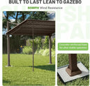 Freestanding Gazebo with Slanted Roof for Outdoor Kitchen