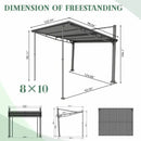 Freestanding Gazebo with Slanted Roof for Outdoor Kitchen