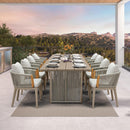 PURPLE LEAF Hailar Outdoor Dining Set for Family, Aluminum Outdoor Patio Table and Chairs Set with Olefin Cushions, Patio Furniture Set for Garden or Deck