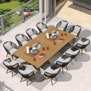 PURPLE LEAF Teak Patio Dining Set with Cushions and Pillow All-Weather Wicker Patio Table Set for Garden, Deck, and Yard