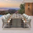 PURPLE LEAF Hailar Outdoor Dining Set for Family, Aluminum Outdoor Patio Table and Chairs Set with Olefin Cushions, Patio Furniture Set for Garden or Deck