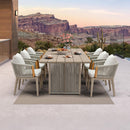 PURPLE LEAF Hailar Outdoor Dining Set for Family, Aluminum Outdoor Patio Table and Chairs Set with Olefin Cushions, Patio Furniture Set for Garden or Deck