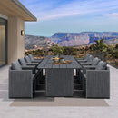 PURPLE LEAF Sanori Outdoor Dining Set Weather-Resistant Aluminum Table and Chairs Set with Backrest Pillow and Olefin Cushions for Deck