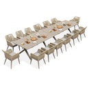 PURPLE LEAF Outdoor Dining Set All-Weather PE Rattan Outdoor Patio Furniture Set with Aluminum Frame