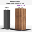 PURPLE LEAF Hardtop Gazebo for Patio Wood Grain Aluminum Frame Awning with Netting