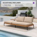 PURPLE LEAF Sicilia L-Shaped Modular Outdoor Sectional with Sunbrella Khaki Cushions Flexible Layout for Poolside Casual Lounge