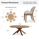 PURPLE LEAF Round Outdoor Dining Set Patio Aluminum Dining Set Round Table and Wicker Chairs with Sunbrella Cushions for Kitchen Deck