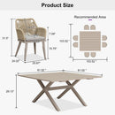 PURPLE LEAF Outdoor Dining Set All-Weather PE Rattan Outdoor Patio Furniture Set with Aluminum Frame