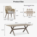 PURPLE LEAF Outdoor Dining Set All-Weather PE Rattan Outdoor Patio Furniture Set with Aluminum Frame