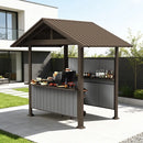 9' x 6' Hardtop Grill Gazebo Gable Roof
