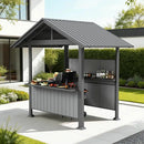 9' x 6' Hardtop Grill Gazebo Gable Roof