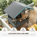 9' x 6' Hardtop Grill Gazebo Gable Roof