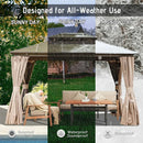 Polycarbonate Hardtop Gazebo Dark Brown