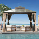 Polycarbonate Hardtop Gazebo Dark Brown