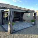 Domi Patio Aluminum Louvered Pergola - Gray